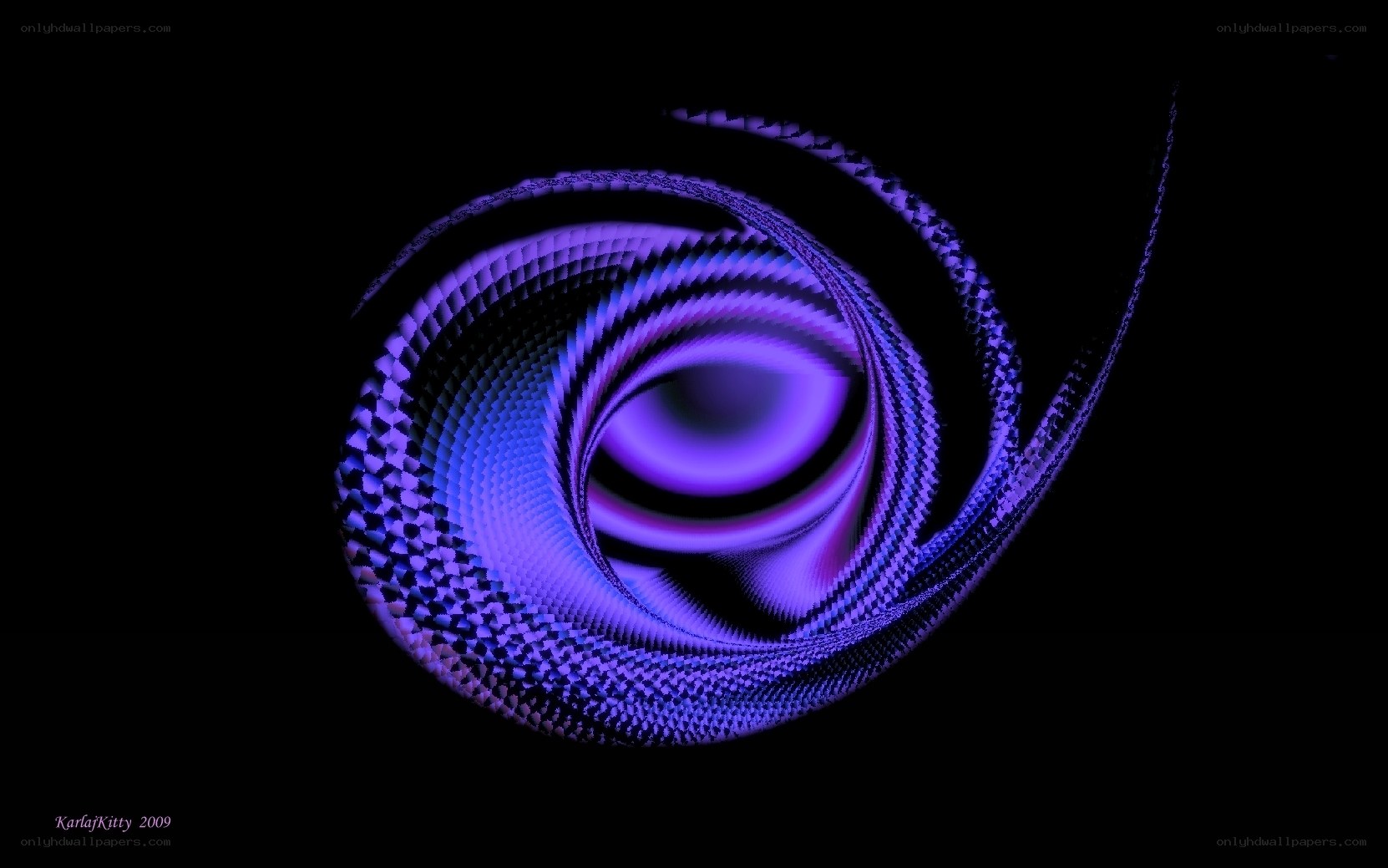 purple spiral fractal design