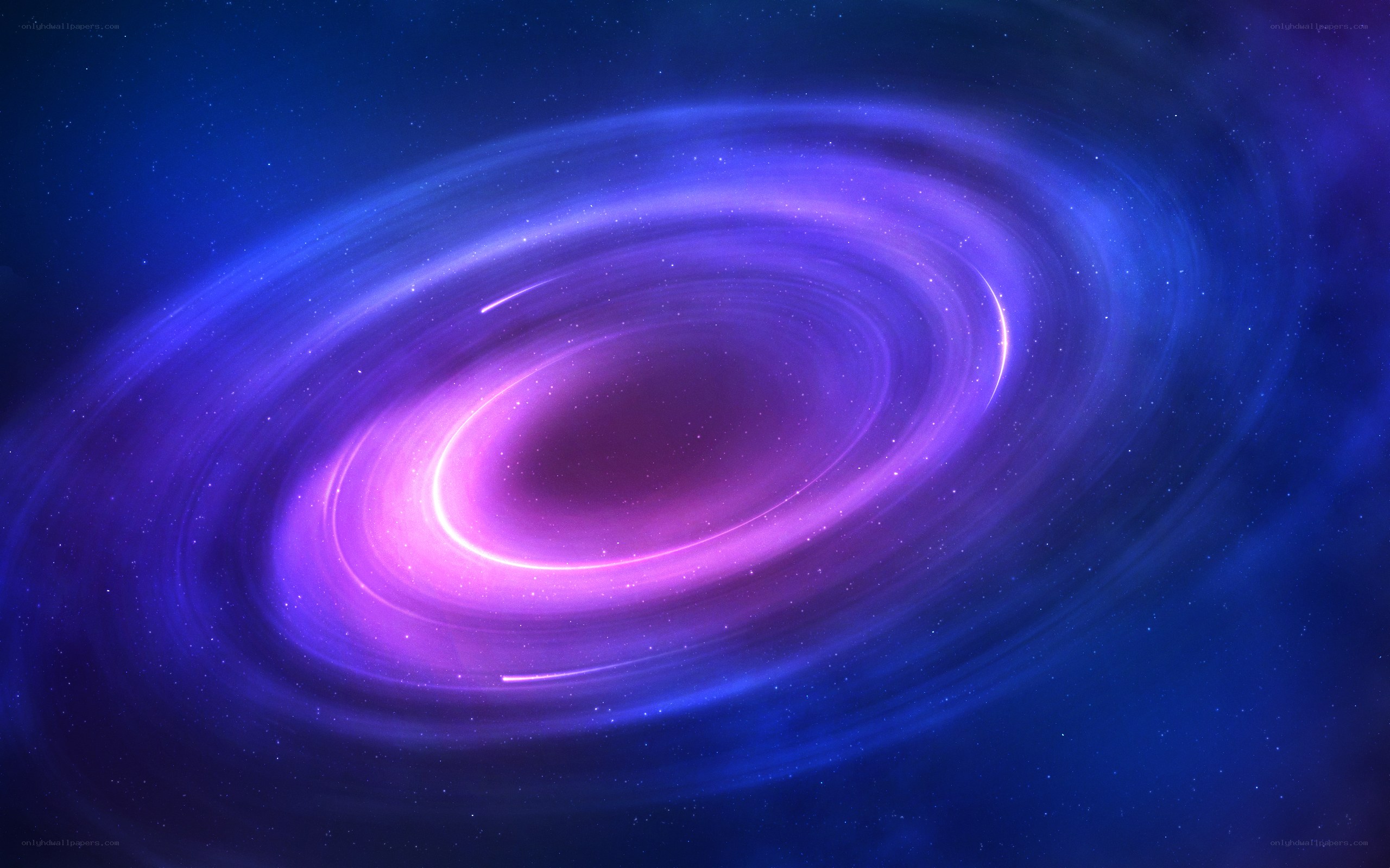 Purple spiral galaxy