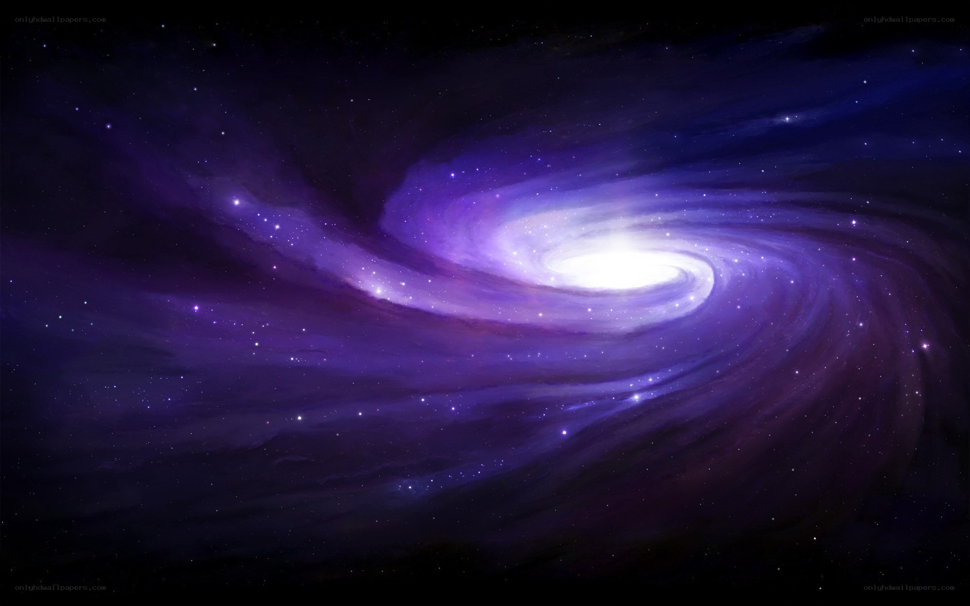 Purple spiral galaxy