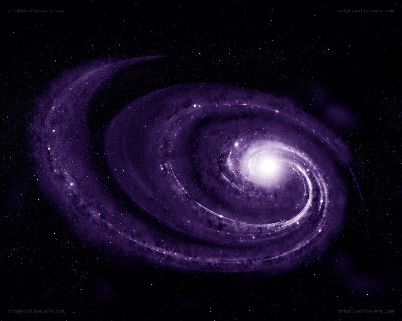 Purple spiral galaxy