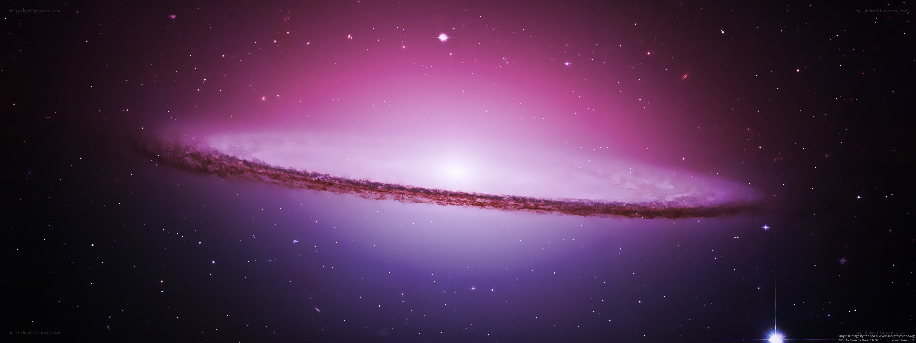 Purple spiral galaxy