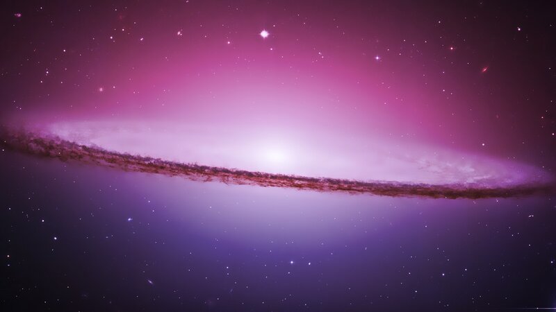 Purple spiral galaxy