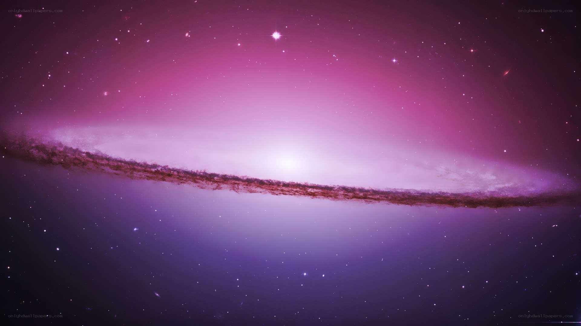 Purple spiral galaxy