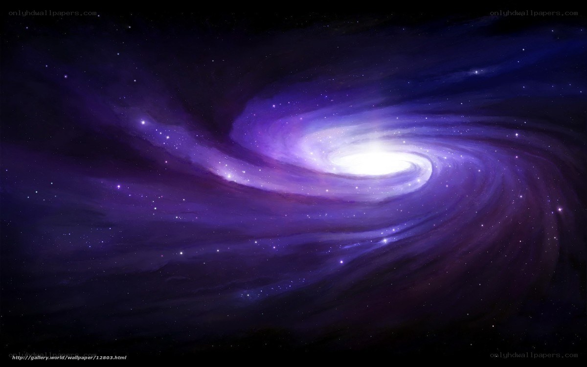Purple spiral galaxy