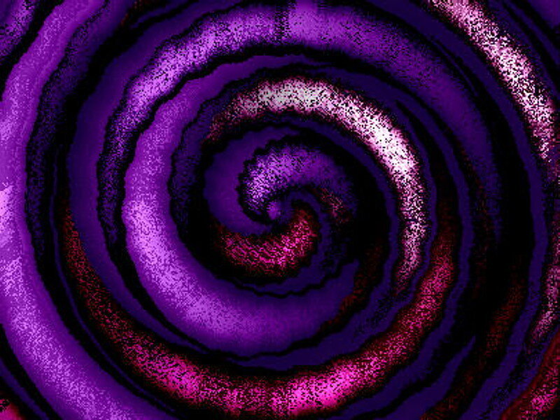 Purple Spiral Pattern — Hypnotic, Abstract, Dots