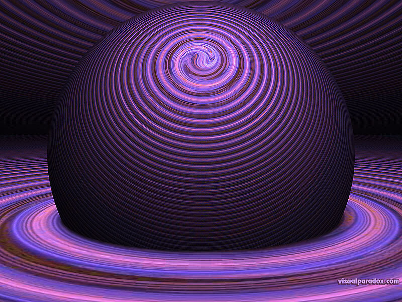 purple spiral sphere