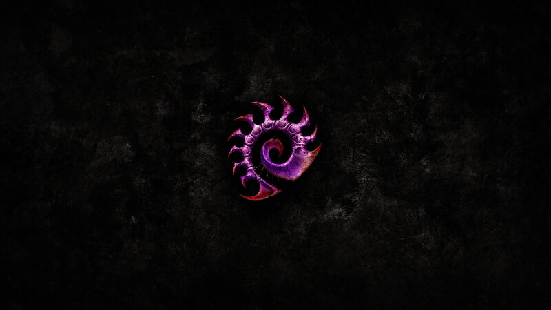 purple spiral symbol on dark background