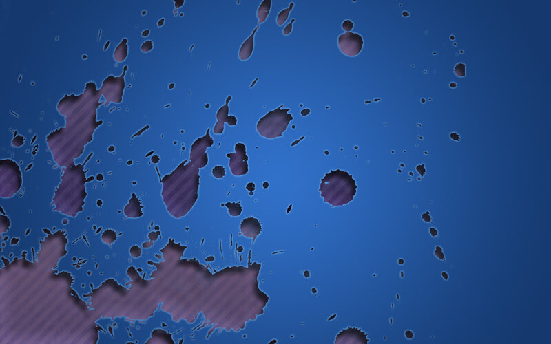 Purple Splatters on Blue