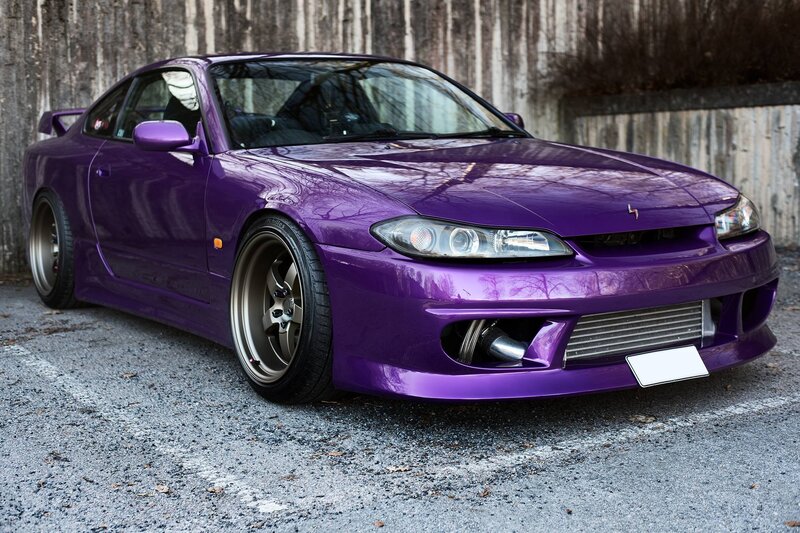 Purple Sports Car — Calm, Photograph, Wall