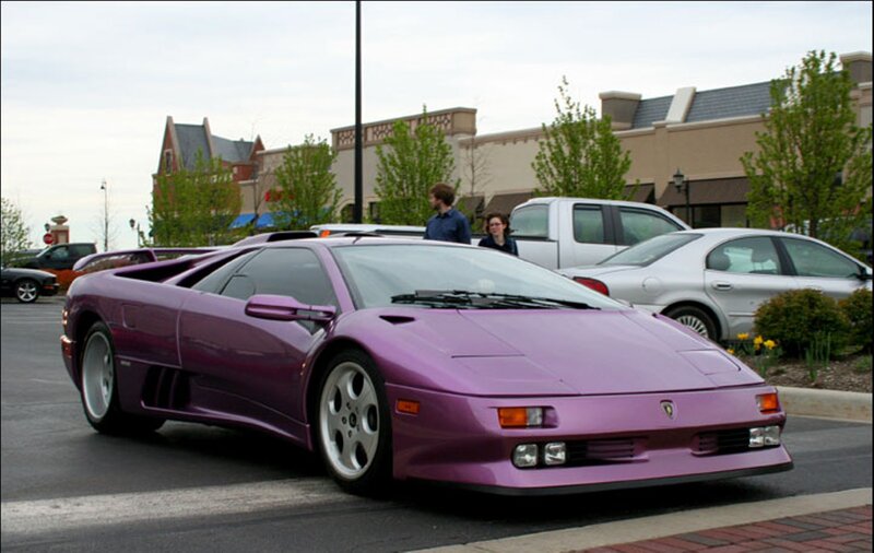 Purple Sports Car — Calm, Spring