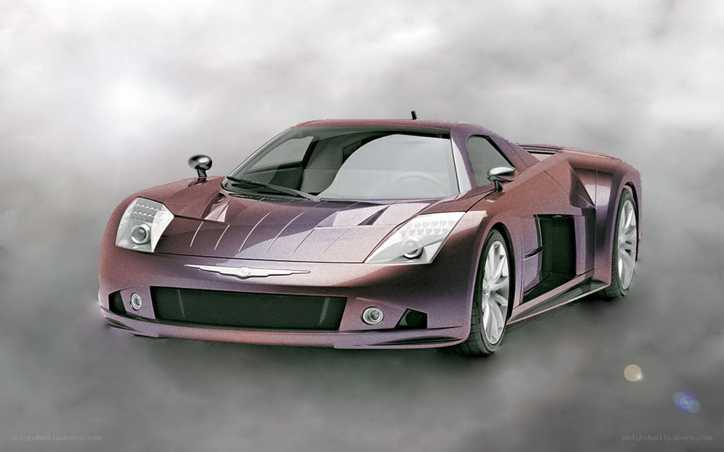purple sports car concept