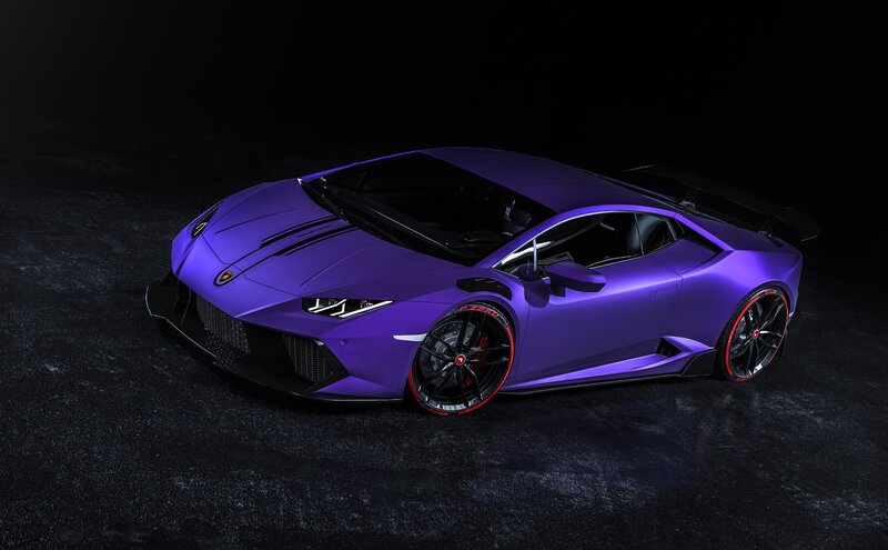 Purple Sports Car — Dramatic, Photograph, Wheels