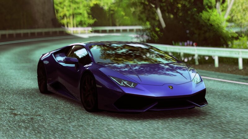Purple Sports Car — Dynamic