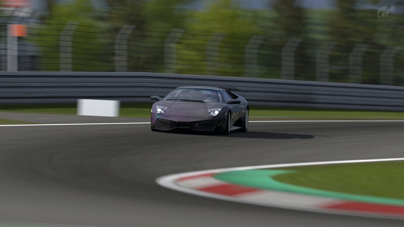 Purple Sports Car — Gray