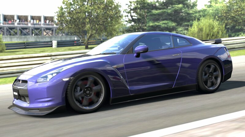 purple sports car on racetrack