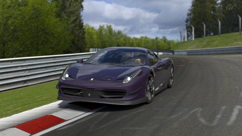 Purple Sports Car on Track — Dynamic