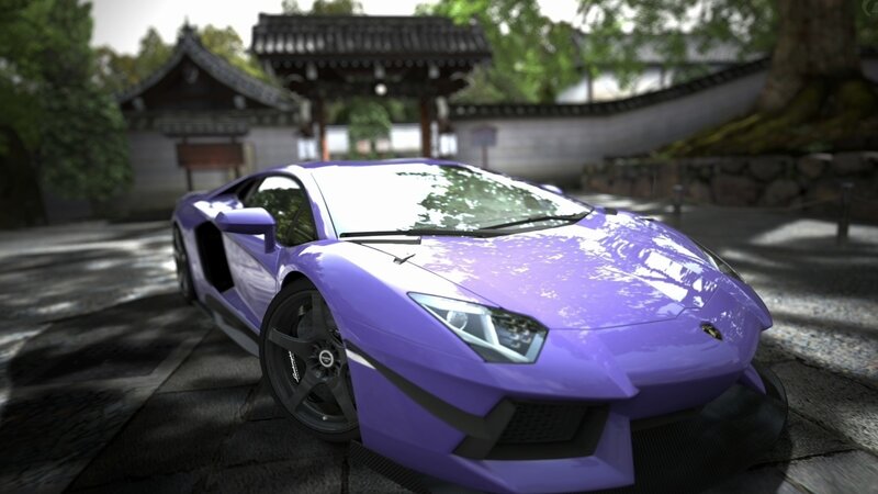 Purple Sports Car — Serene, Afternoon, 3d Render
