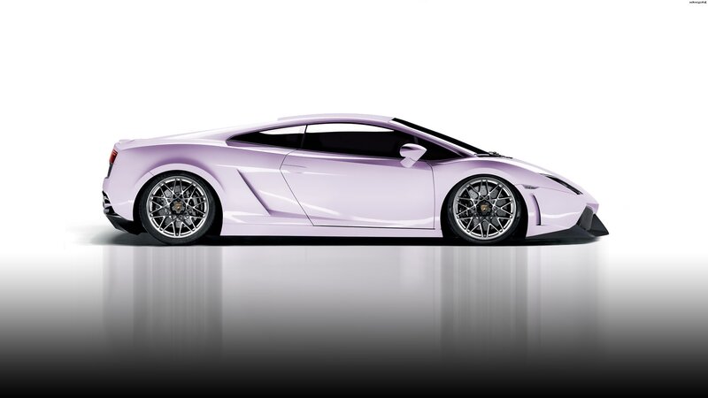 purple sports car side view
