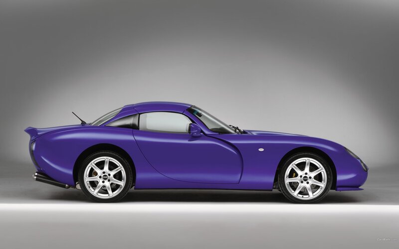 purple sports car side view