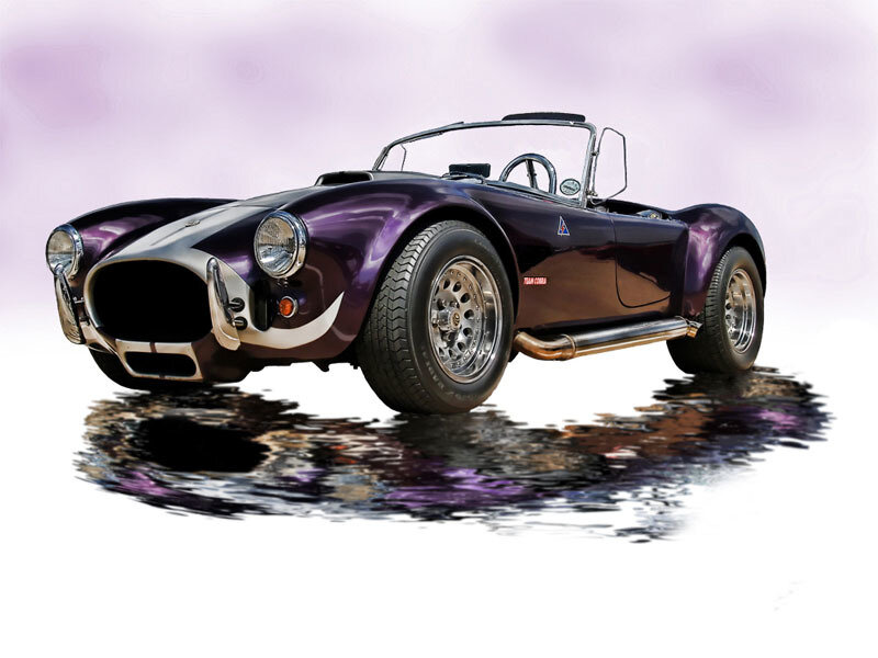 Purple Sports Car