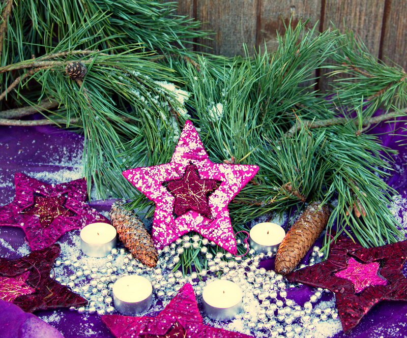 Purple Star Decorations