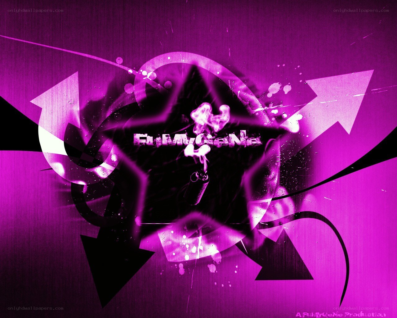 Purple star explosion design