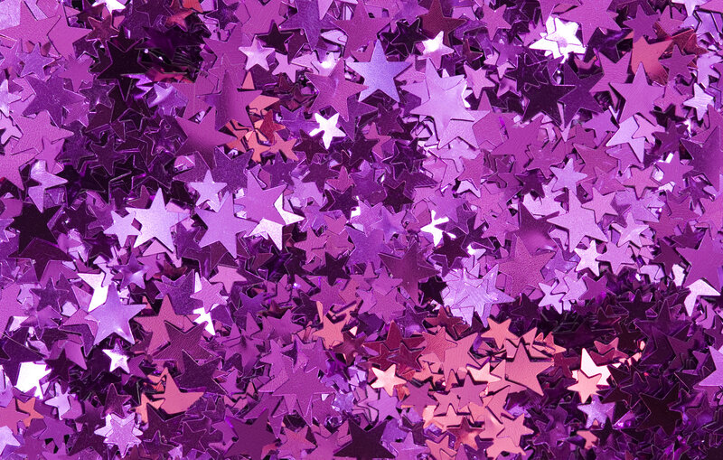 Purple Star-shaped Confetti — Festive