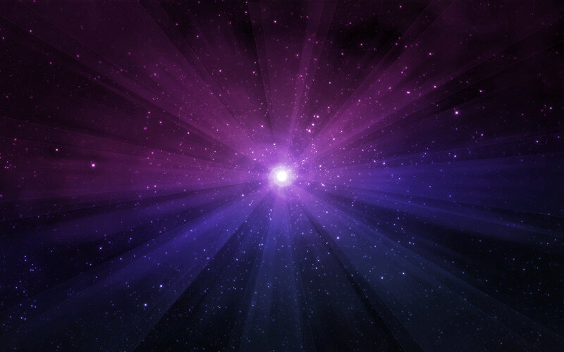 purple starburst in space