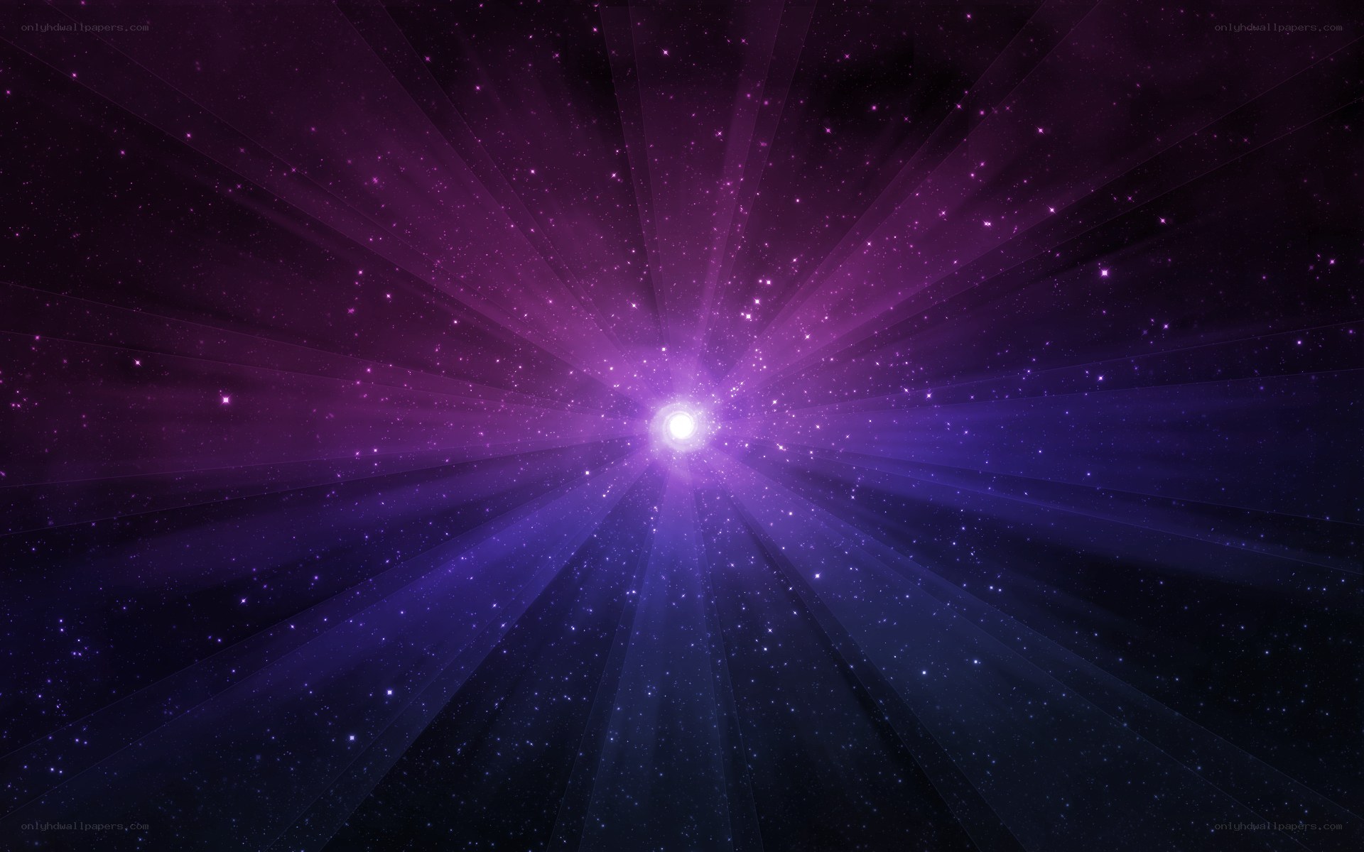 purple starburst in space