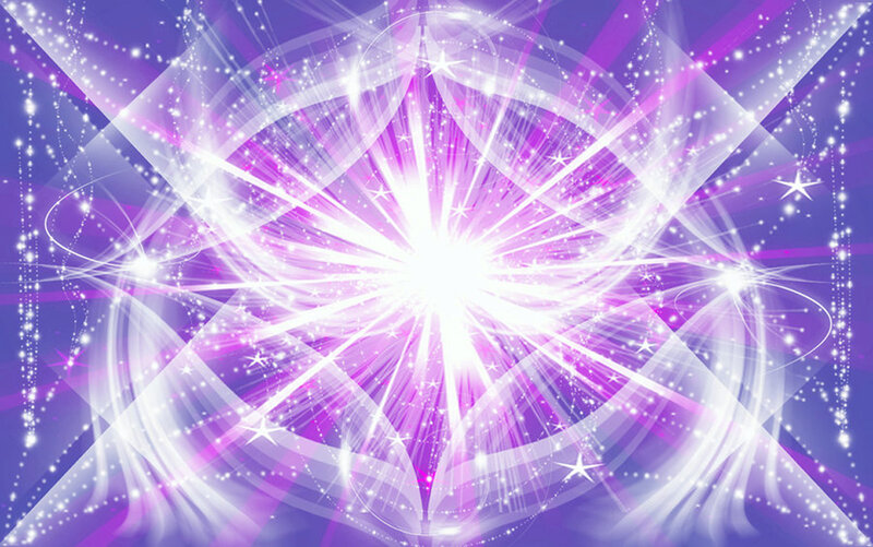 purple starburst light effect
