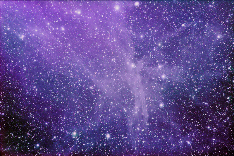 purple starfield space scene