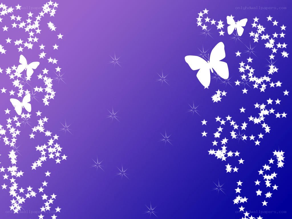 purple starry butterfly background