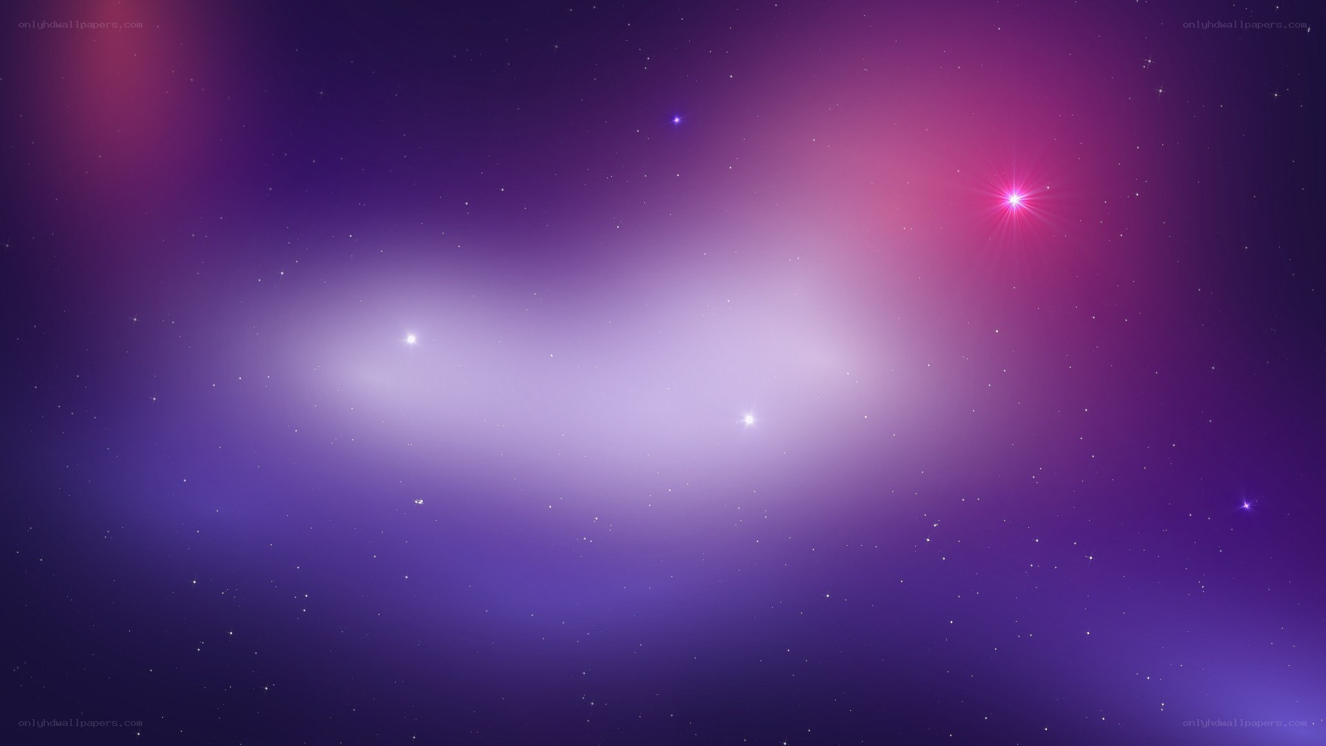 purple starry night sky