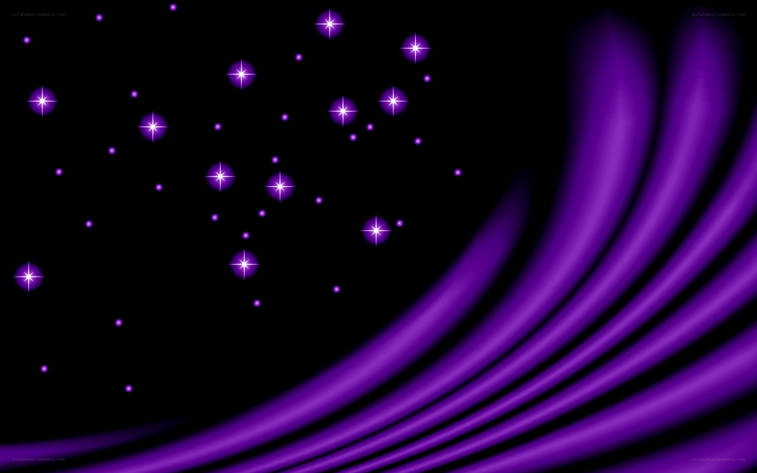 purple stars and waves