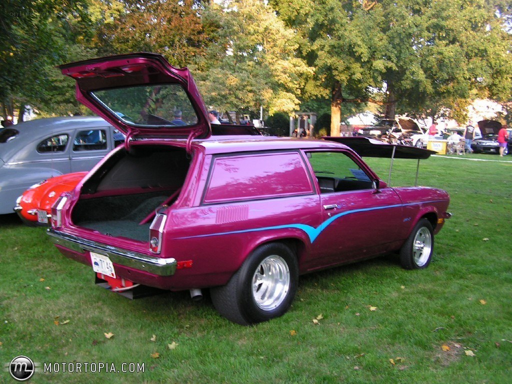 Purple station wagon at car show
