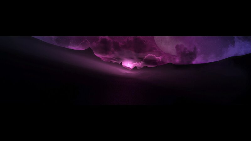 Purple storm over mountains
