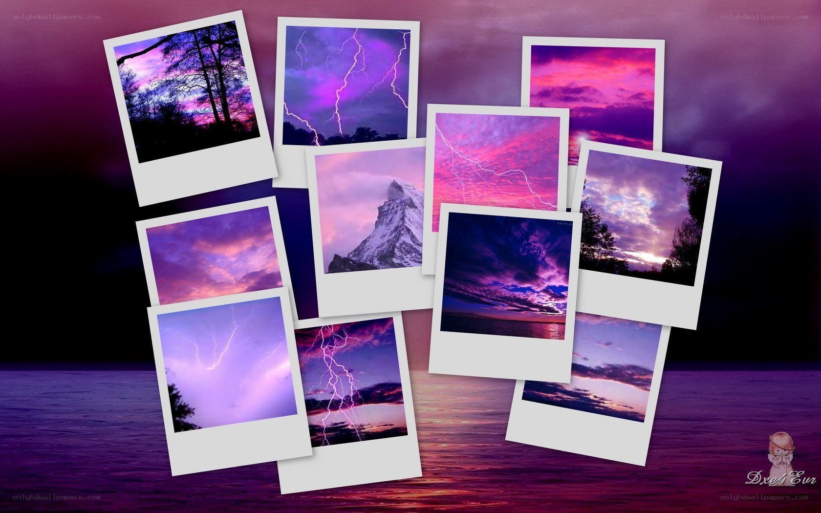 Purple storm photos collage