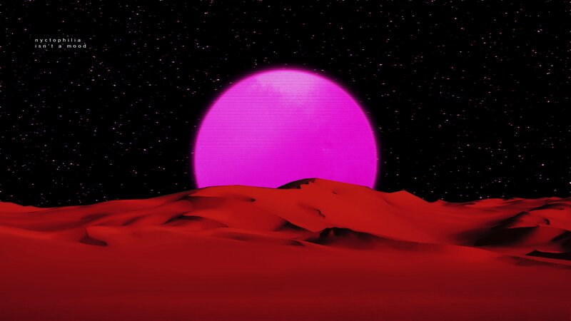 Purple Sun over Red Dunes