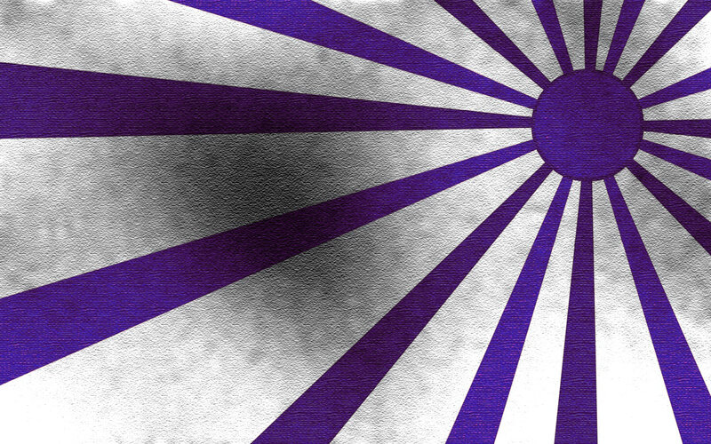 purple sunburst design