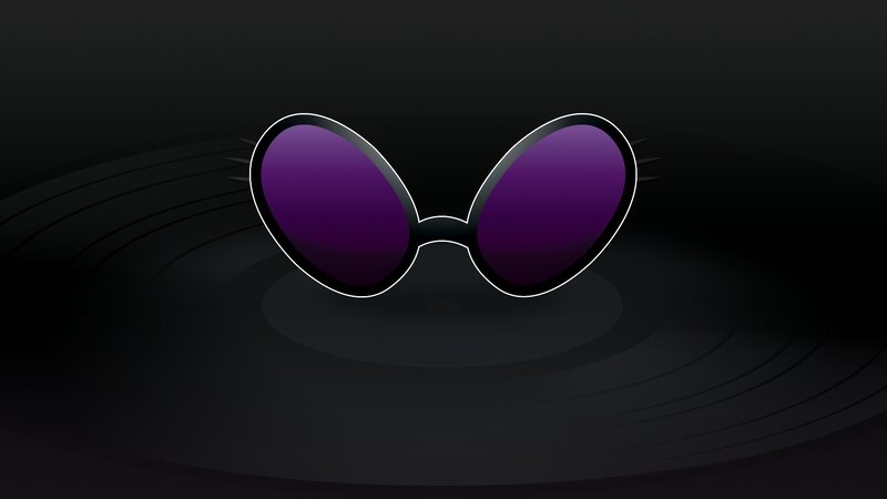 Purple Sunglasses on Record