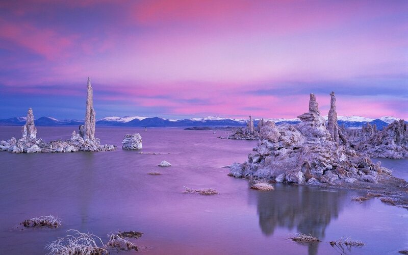 Purple sunset at Mono Lake