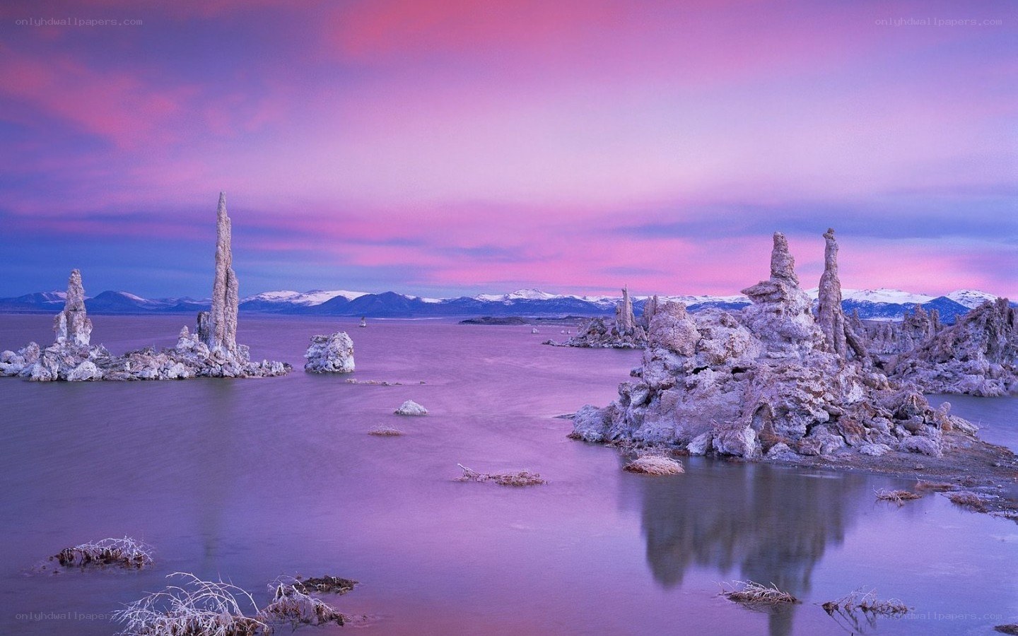 Purple sunset at Mono Lake