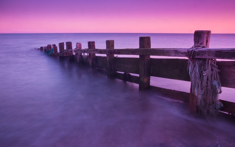 Purple sunset at the pier