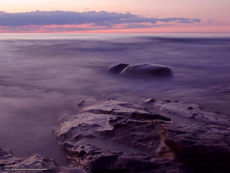 Purple Sunset at the Seashore