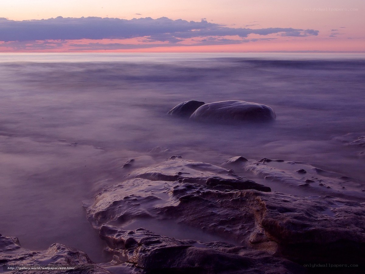 Purple Sunset at the Seashore