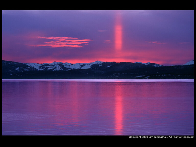 Purple Sunset over Lake — Dramatic