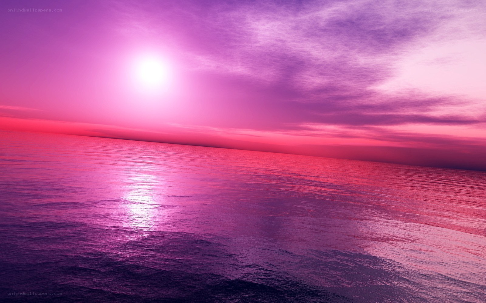 purple sunset over ocean
