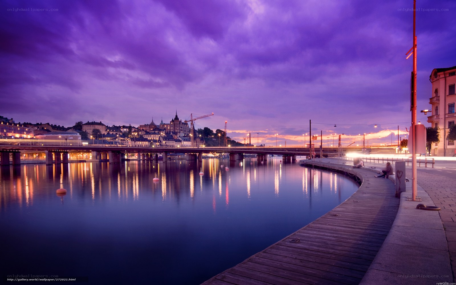 Purple sunset over Stockholm