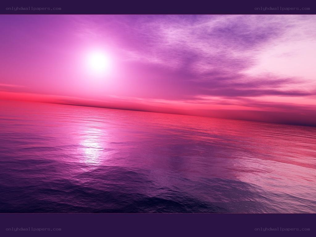 purple sunset over the ocean