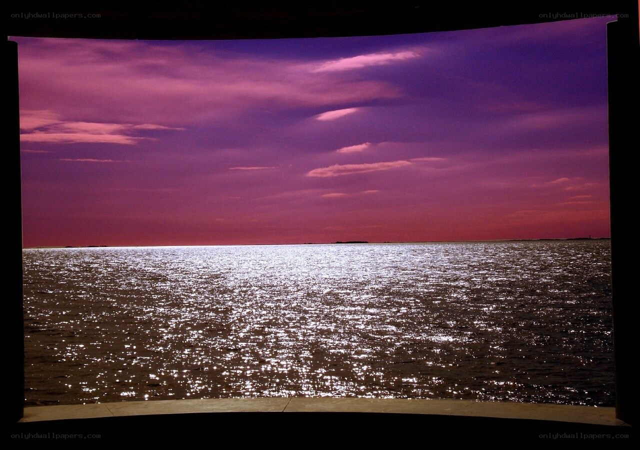Purple sunset over the sea
